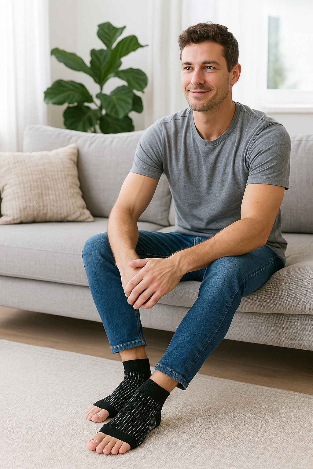 Ankle compression socks